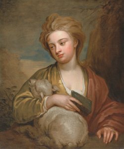 Portret van een vrouw als St. Agnes, traditioneel geïdentificeerd als Catherine Voss